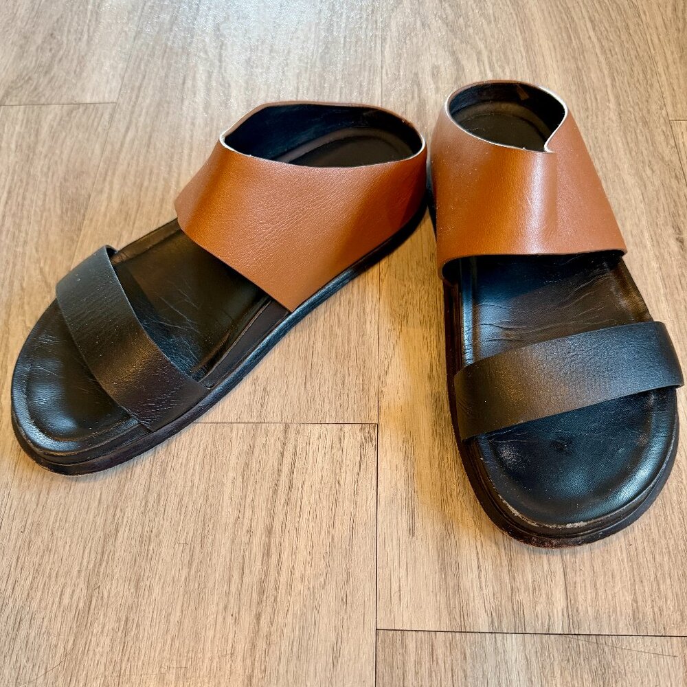 Wall & Pai Formosa Slide Leather Black/Brown Size 39